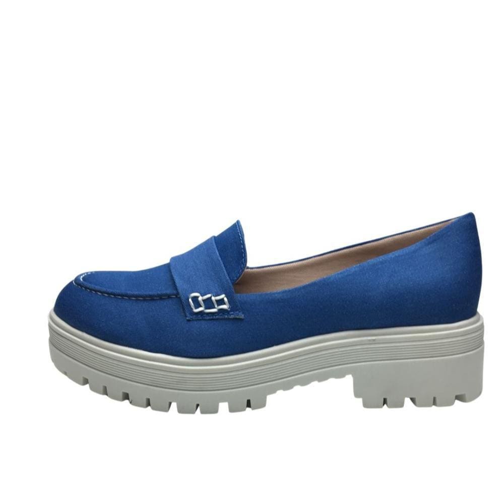Mocassim Tratorado Cor Jeans