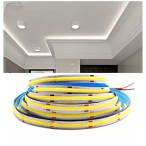 Fita de Led COB 6500K 12v Rolo 50 metros 10w Quarto Sala Decoraçao Teto Rebaixado Sanca