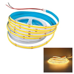 Fita de Led 12v COB 2700K 10w Rolo 50 metros Decoraçao Teto Rebaixado Sanca Quarto Sala Ambiente Interno Externo Iluminaçao Residencial Comercial