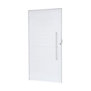 Porta de Alumínio Lambri 210x100cm Batente 4cm Cristal Ramassol
