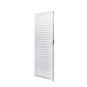 Porta de Aluminio Palheta 210x80cm Batente 4cm Cristal Ramassol