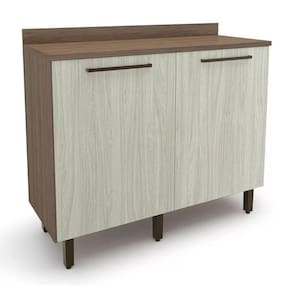 Balcão para Cozinha 2 Portas Evolution Plus Batrol Móveis Tannat/Legno Crema