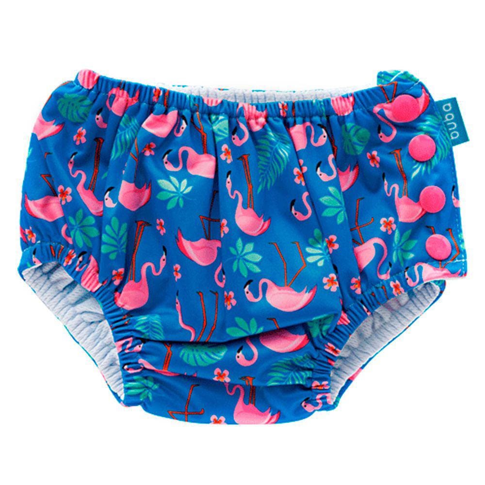 "Biquíni de Banho com Fralda Reutilizável Buba Flamingo Tamanho M de 10 A 12kg 1 Unidade "