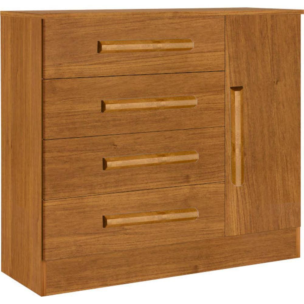Cômoda para quarto 4 gavetas com sapateira - Zeus-Nature - Bianchi Móveis