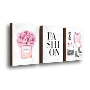 Kit 3 Quadros Decorativos Faschion Rose 30X40Cm