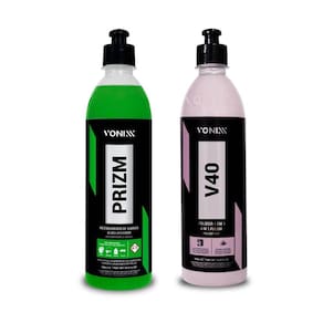 Kit Polidor V40 500ml + Restaurador de Vidros Vonixx