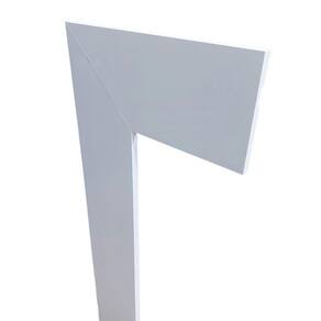 Kit com 5 Barras de Moldura/Rodapé de Poliestireno Liso - Branco - 10cm de altura (10x1x240cm)