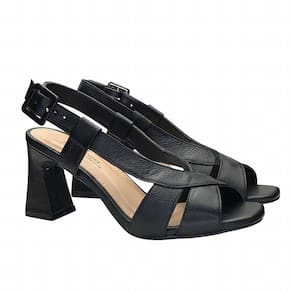 Sandalia Salto Bloco Cor Preto