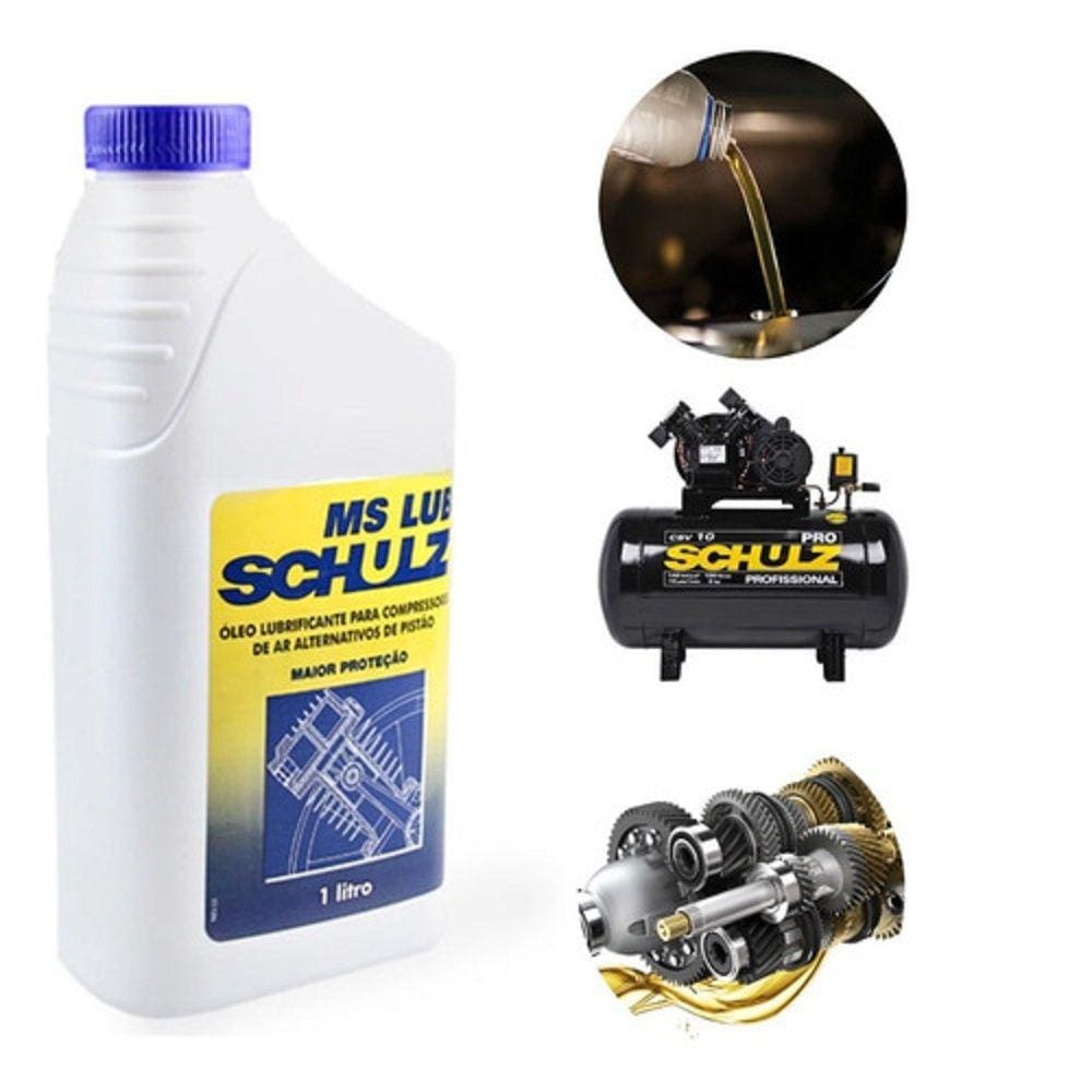 Oleo Lubrificante Para Compressor 1 Litro Ms Lub 1Lt Pistao