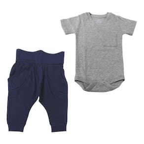 Calça Saruel e Body Em Algodão - XG (12 a 18 Meses) 2 Peças