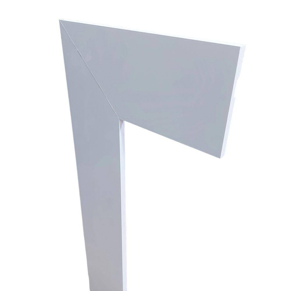 Kit com 15 Barras de Moldura/Rodapé de Poliestireno Liso - Branco - 10cm de altura  (10x1x240cm)