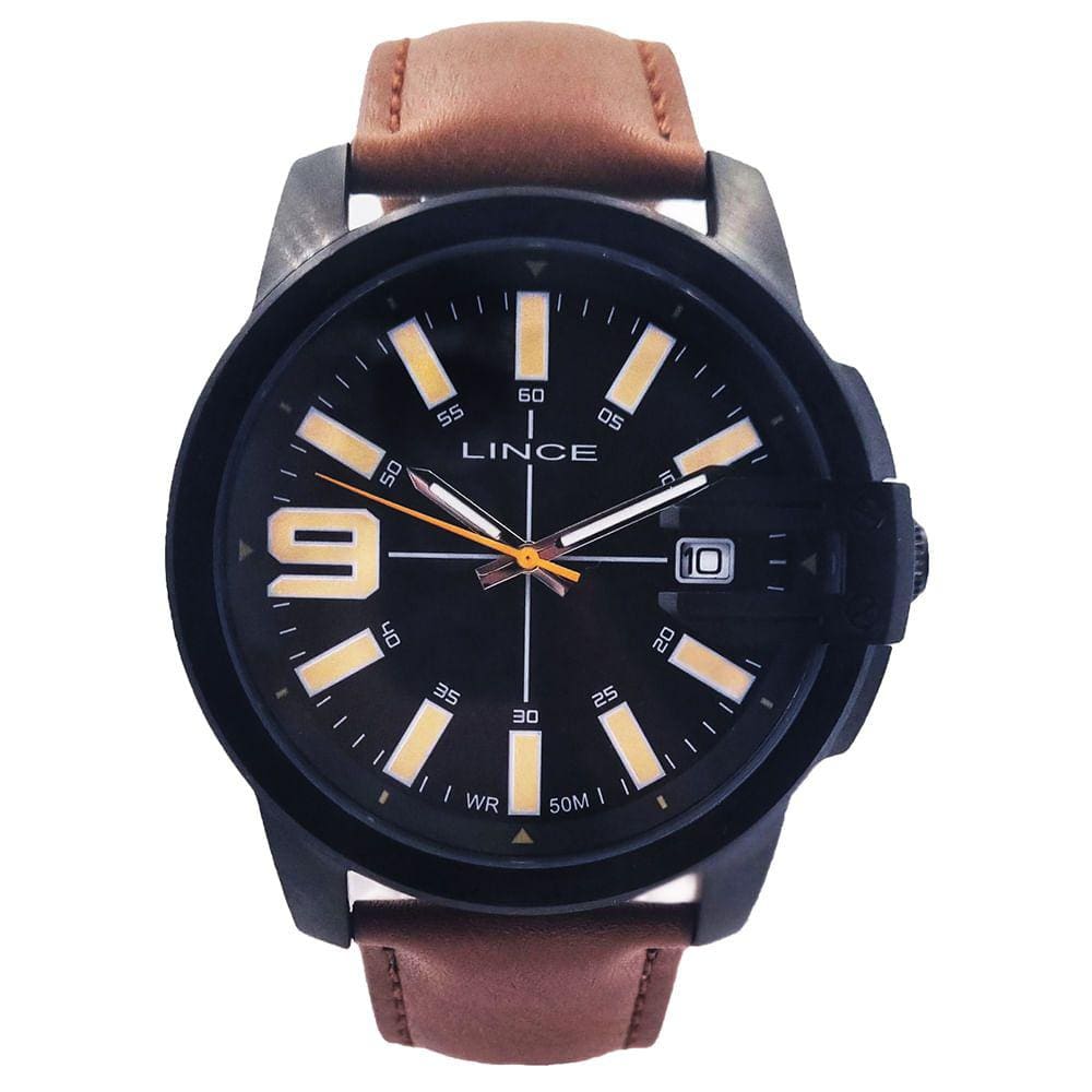 Relógio LINCE masculino analógico couro marrom MRC4759L48 P2NX