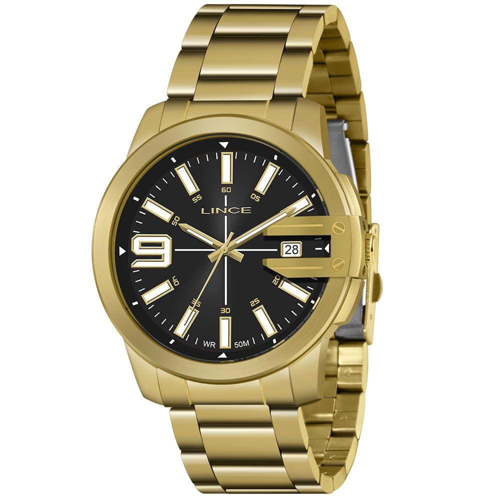 Relógio LINCE masculino analógico preto MRG4708L P2KX