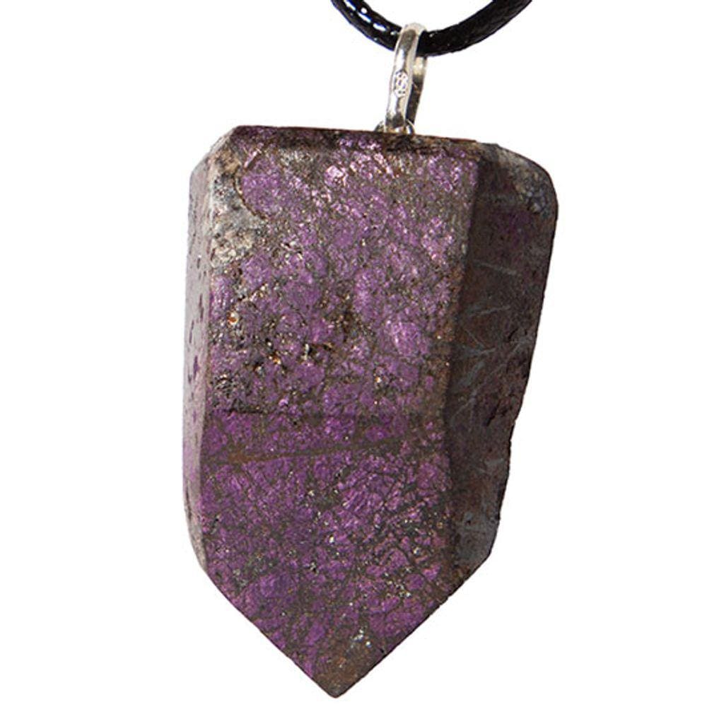 Colar Pontinha Purpurita Natural Montagem Pino Prata 950