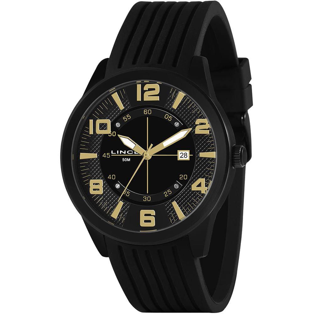 Relógio LINCE masculino analógico preto MRN4695L P2PX
