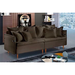 Sofá Fixo Atlas 3 Lugares Luxo 180cm Castellar Móbile