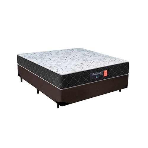 imagem-Cama Box Casal Sintético Marrom + Colchão Espuma D33 Marrocos 30cm