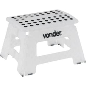 Banqueta plástica dobrável, branca, altura 220 mm Vonder