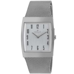 Relógio Oslo Masculino Ref: Ogbsss9t0001 S2sx Slim Mesh Retangular Prateado