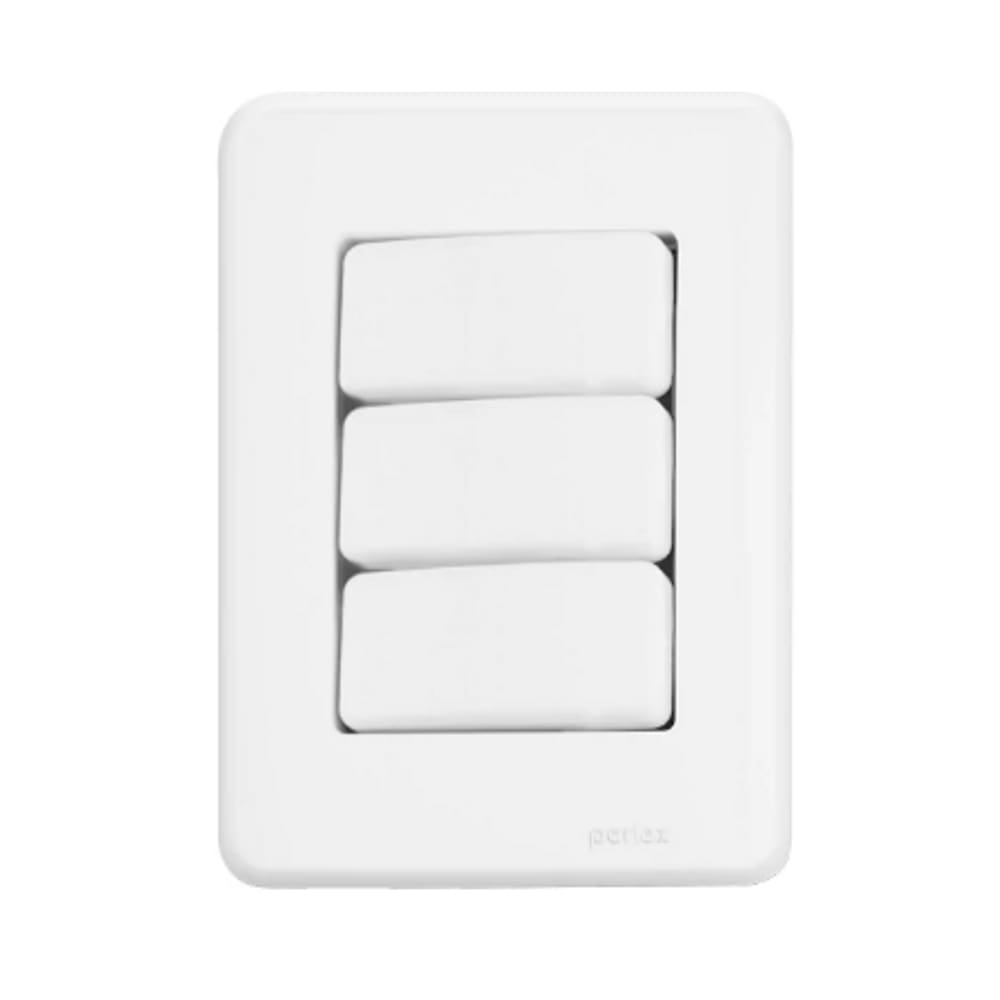 Interruptor Triplo Simples 10A 4X2 – Perlex