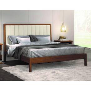 Cama Casal Estofada Madeira Maciça 1,60m - Lisboa - Móveis Montanhês