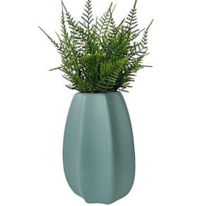 Vaso centro de mesa grande alto relevo moderno verde menta