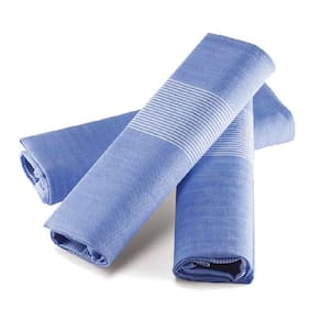 Lenço Masculino Lupo Puro Algodão C/3 41x41 cm - Azul Jeans LU23100-089