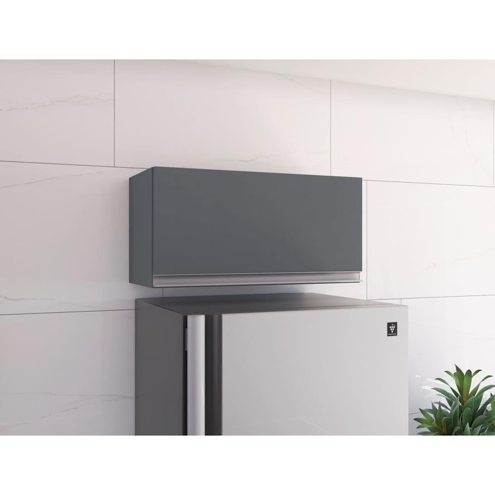 Armário Aereo de Cozinha 60cm Andréia 1 Porta Cor Cinza - AJL