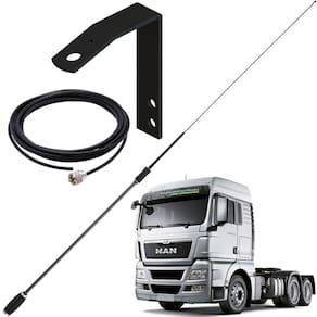 Antena Px Black Argentina 1,63m Sup Dianteiro Motorista Volkswagen Vw Man Cabo 5,5m