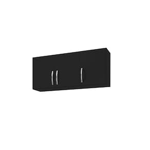 Armário Aereo de Cozinha 120cm 3 Portas Cor Preto - AJL