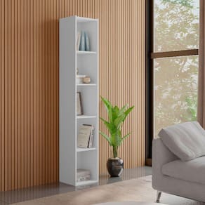 Estante Livreiro Multiuso Janaina 4 Prateleiras Cor Branco - AJL