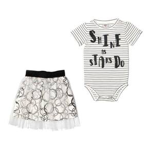 Kit 2 peças Body E Saia Infantis Pistol Star Xg (12 A 18 Meses)
