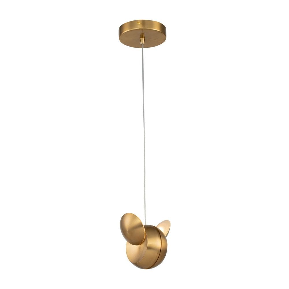 Pendente Papillon 12cm x 12cm 2x3w 3000k EG001 Bella Iluminação Dourado Fosco