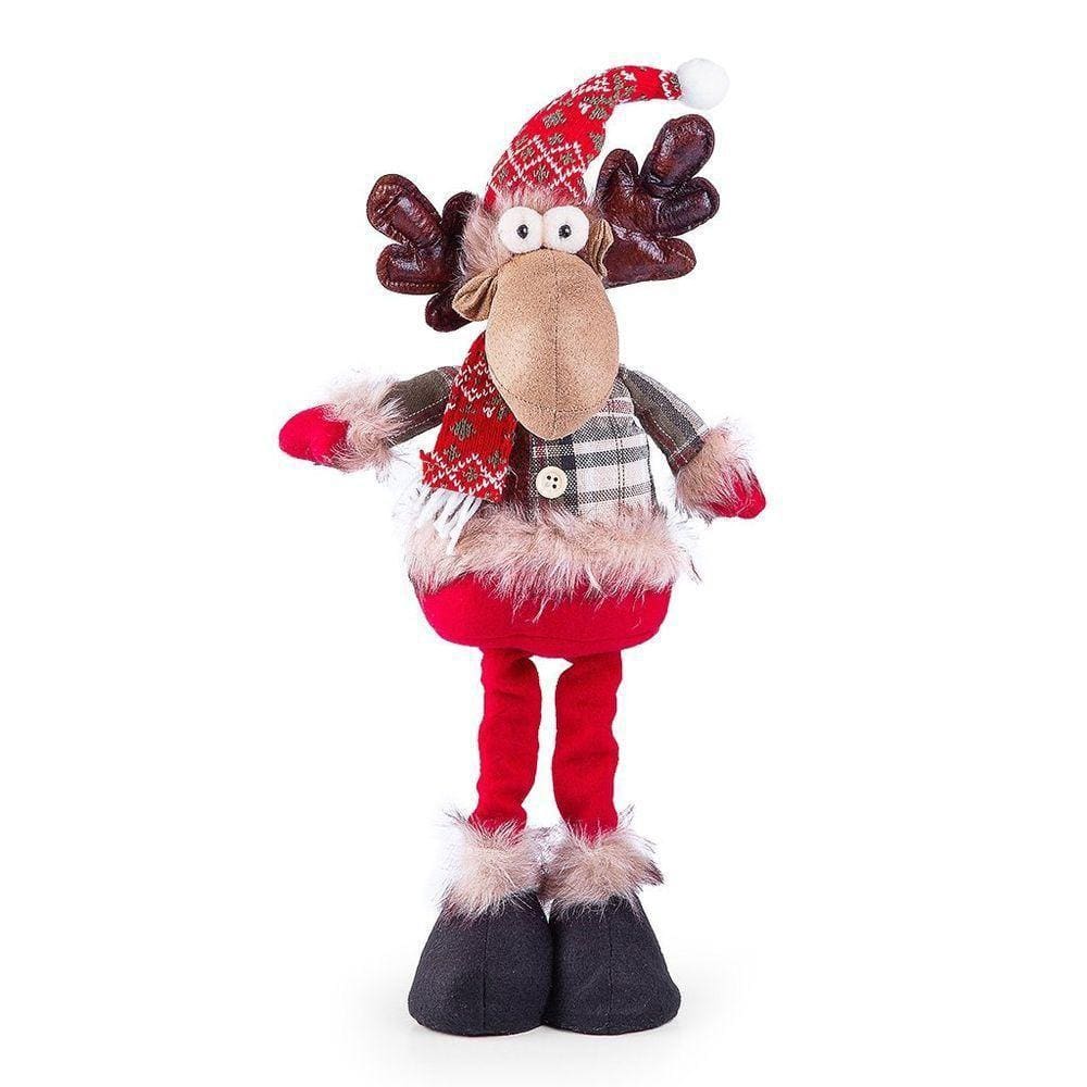 Boneco De Natal Decorativo Em Poliéster Com Ajuste De Altura 42cm Rena