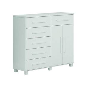 Cômoda para Quarto com Sapateira 6 Gavetas - São Paulo-Branco - Móveis Leifer