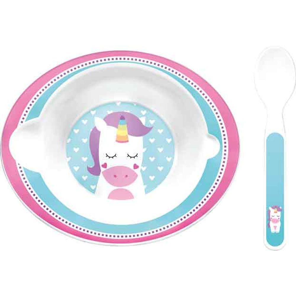 Bowl infantil com colher Unicórnio Buba Baby