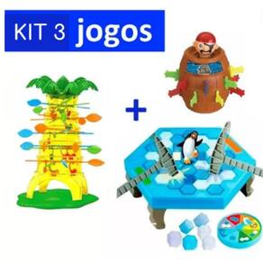 Brinquedo Jogo Infantil Torre De Gelo Balança Pinguim Br1289