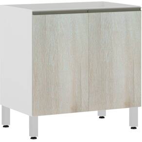 Balcão de Cozinha sem Tampo 80cm 2 Portas Pérola Luciane Móveis