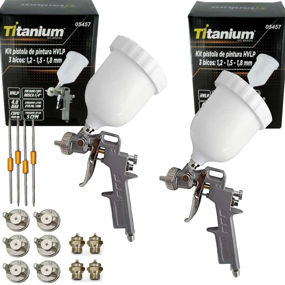 Kit 2 Pistolas De Pintura Hvlp Prof +3 Bicos Kit-2X5457
