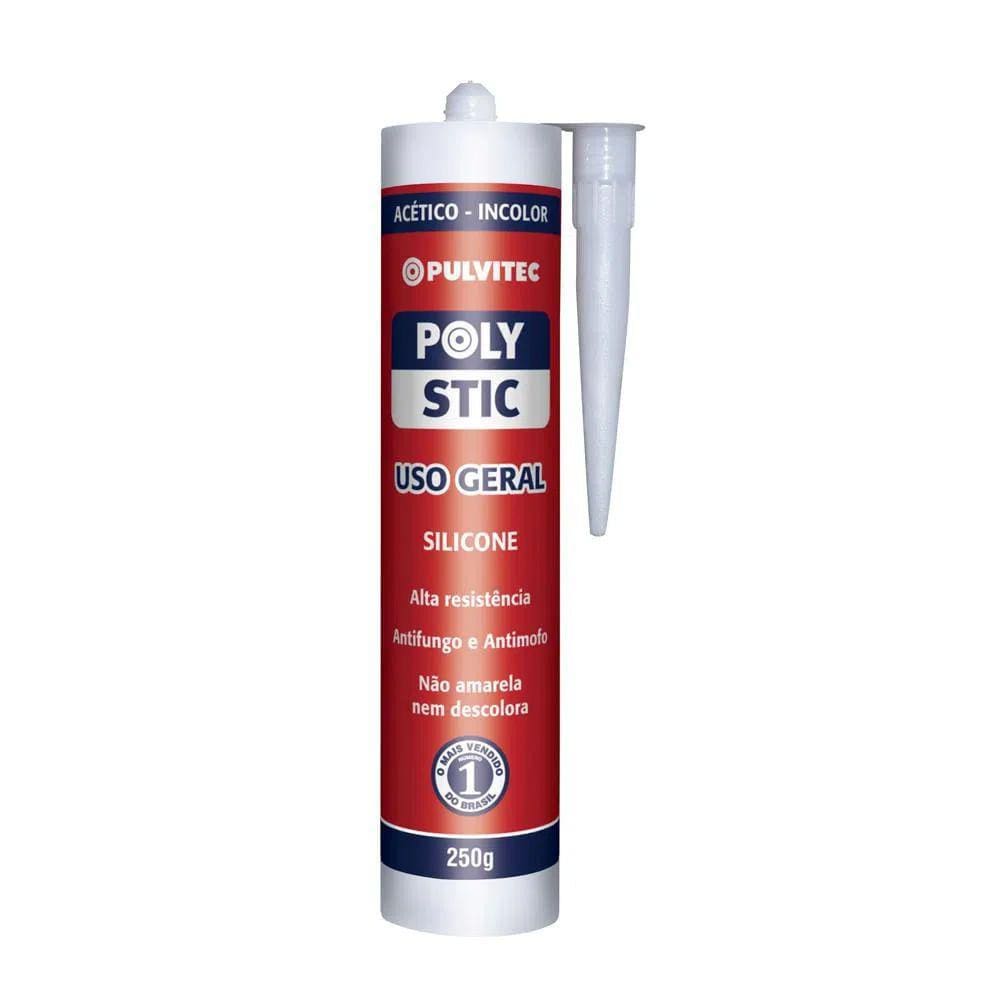 Silicone 250g Polystic Uso Geral Incolor PULVITEC