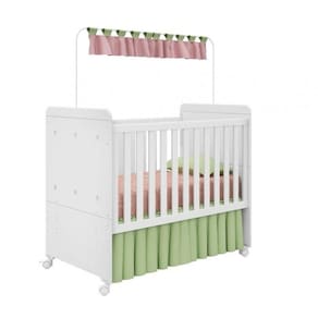 Berço Americano Bambino Fiorello Cor Branco Acetinado