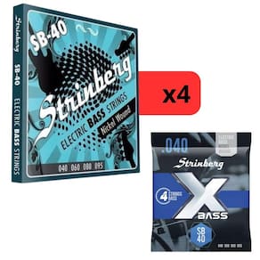 Kit 4 Encordoamento Strinberg Para Contra Baixo SB40 - 4 Cordas