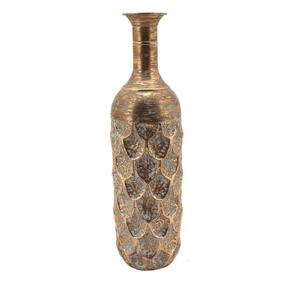 Vaso Decorativo de Chão Rústico Metal Dourado 73cm CR0158 BTC