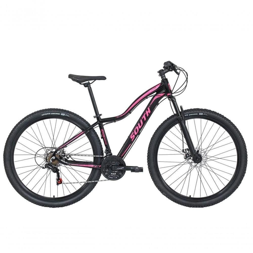 Bicicleta Schon Aro 29 Alumínio Freio A Disco 21 Marchas - Preto+rosa - 15 Preto+rosa
