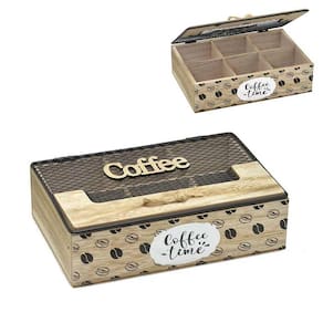 Caixa Decorativa Coffee em MDF C/ 6 Divisórias