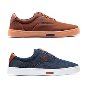 Tênis Masculino Casual Em Lona Polo Joy Solado Reto Kit 2