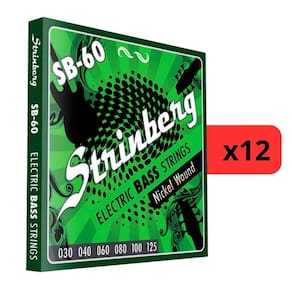Kit 12 Encordoamento Strinberg Para Contra Baixo SB60 - 6 Cordas