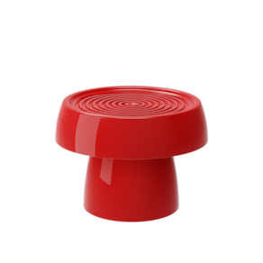 BANDEJA REDONDA ALEGRA 20 CM + PÉ (VASO) 15 CM - VERMELHA - Produfest