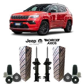 Par Amortecedor + Kit Dianteiro Compass 2016 A 2020