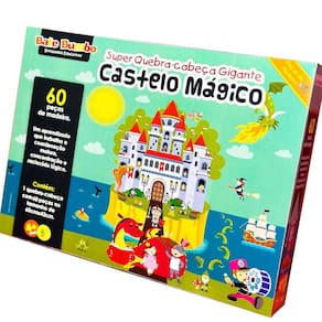 Quebra-Cabeça Castelo Mágico Brinquedo Madeira